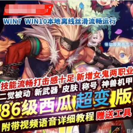 西瓜超变DOF单机版 女鬼两职业二觉 网游单机版 带任务 一键端-极客游戏